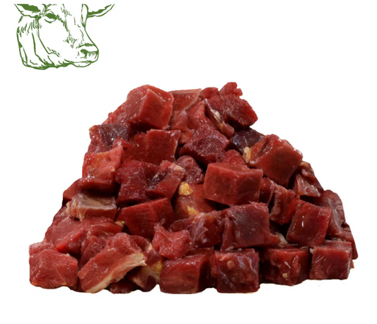 FUTTERFREUNDE Rindermuskelfleisch Mager, Würfel roh (1 KG)