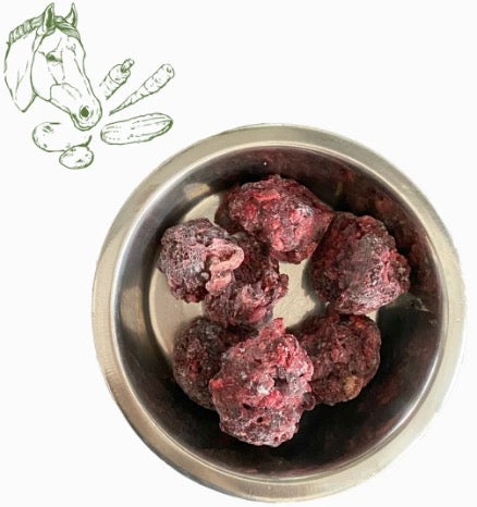 FUTTERFREUNDE BARF-Nuggets Pferd & Gemüse, gewolft und portioniert (1.500g)